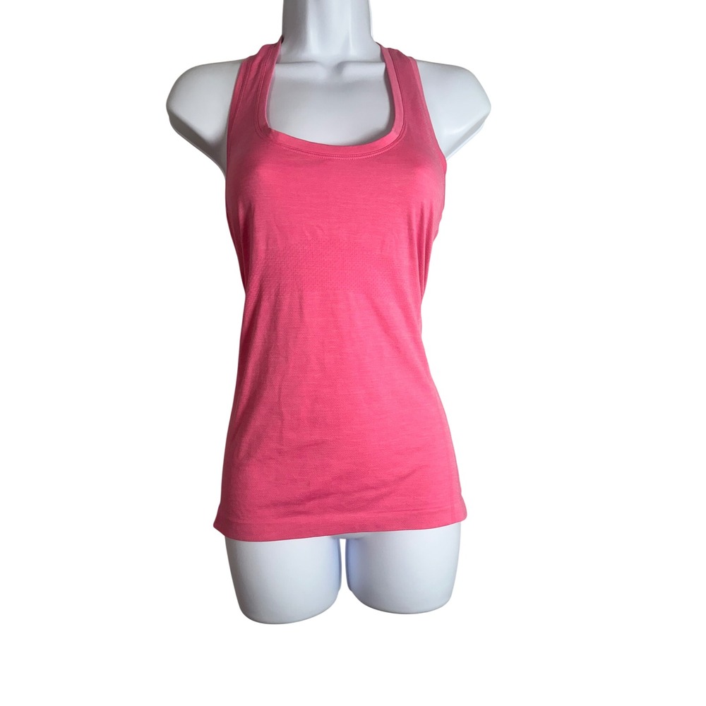 Athleta Momentum Seamless Tank Pink Racerback Activewear Top Size S
